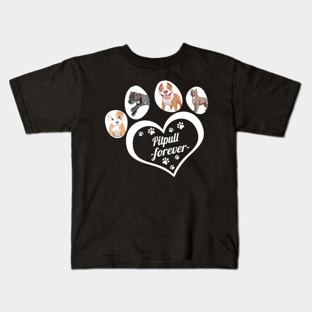 Pitpull forever Kids T-Shirt by TeesCircle